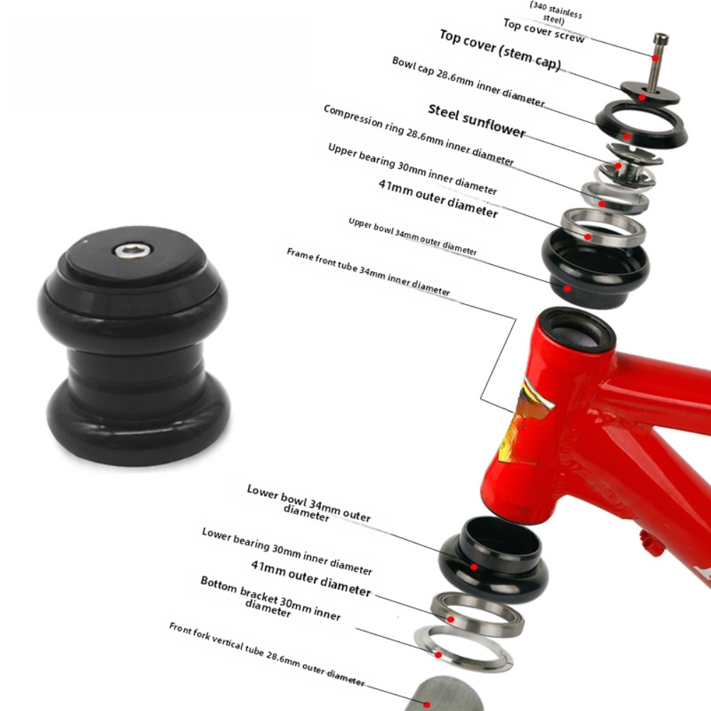 Mountain Biking Tube - 28,6 mm für Top-Cap-Headset für Mountainbikes